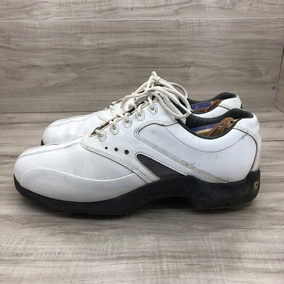Footjoy Golf Shoes Mens 10M Superlites White Lace Up Soft Spike Cleats main image 10
